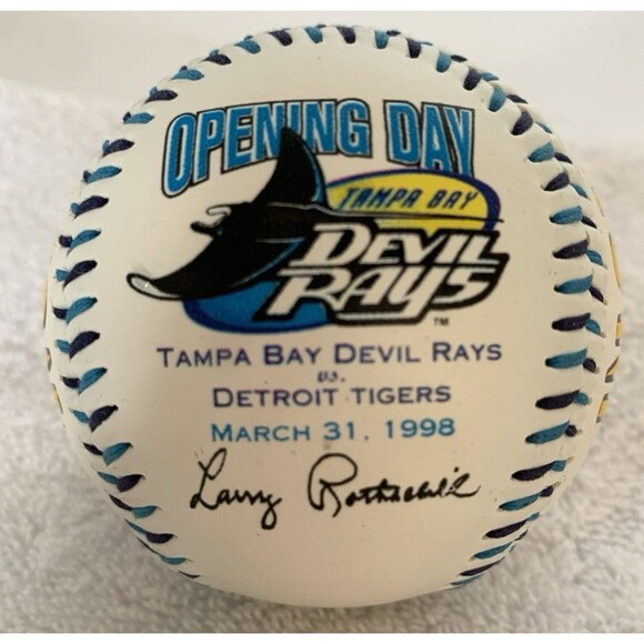 Vintage Lot of (2) Tampa Bay Devil Rays Inaugural Season Baseballs March 1998 - Picture 3 of 10